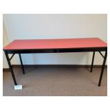 Barricks 5 Foot Red Folding Table Barricks 5 Foot Red Folding Table