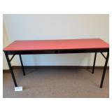 Barricks 5 Foot Red Folding Table