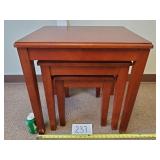 Set of 3 Wood Nesting Tables Set of 3 Wood Nesting Tables