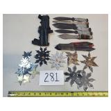 Large Lot of Throwing Knives & Blades