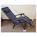 Blue Zero Gravity Folding Patio Lounger Blue Zero Gravity Folding Patio Lounger