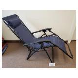 Blue Zero Gravity Folding Patio Lounger