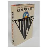 TRIPLE SIGNED FIRST EDITION KEN FOLLETT