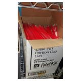 Large Box of Large Individually wrapped red straws