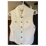 Mossimo Supply Co White Denim Vest