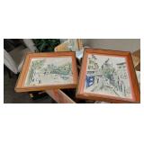 Pair of Vintage Parisian Scene Prints