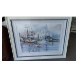 Framed Richard Bagguley signed artwork Large Piece