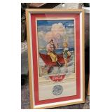 Coca Cola Framed Calendar