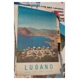 Vintage 1959 travel poster for Lugano, Switzerland