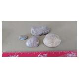 Collection of weathered, natural rock specimens