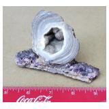 Blue lace agate geode slice