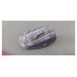 Rounded, oval-shaped rock nodule or concretion tha