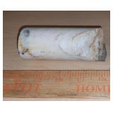 Cylindrical core sample of white quart - Juneau