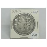 1921-D Morgan Dollar XF45