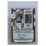 2020 Contenders DP Draft Ticket 256 B Cole II RC