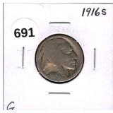 1916-S Buffalo Nickel G