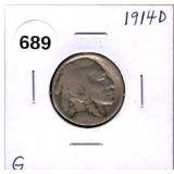 1914-D Buffalo Nickel G