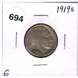 1919s Buffalo Nickel G
