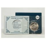 1982 US Mint UNC Silver Washington Half in OGP