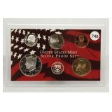 2006 US Mint Silver Proof Set (w/o Quarters)