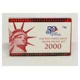 2000 US Mint Silver Proof Set in OGP w/State Qtrs