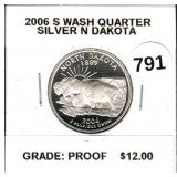 2006-S Proof Silver State Quarter (North Dakota)