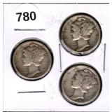 1936/1937/1939 Mercury Dimes