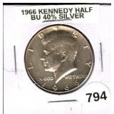 1966 Kennedy Half BU