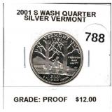 2001-S Proof Silver State Quarter (Vermont)