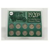 1920s Mercury Dime Set (10 Coins)