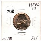 1950-D FS Jefferson Nickel MS63 Key Date