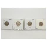 Lot of 4 Buffalo Nickels see notes