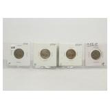 Lot of 4 Buffalo Nickels see notes