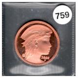 2008-D 1/2 oz .999 Copper Round