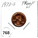 1973-S Proof Lincoln Memorial Cent PR65