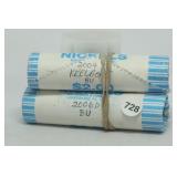 2004-D Keelboat/2006-D Jefferson Nickels Rolls BU