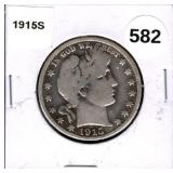 1915-S Barber Half