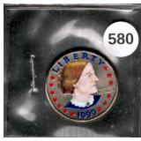 1999 Colorized Susan B Anthony Dollar