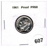 1961 Proof Mercury Dime PR68