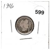1916 Barber Dime Key Date