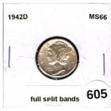 1942-D  Mercury Dime MS66 FSB
