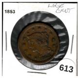 1853 Braided Hair Large Cent