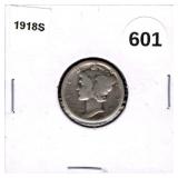 1918-S  Mercury Dime