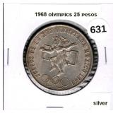 1968 Mexico Silver Olympics 25 Pesos