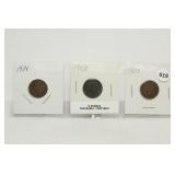 1901/1902/1903 Indian Head Cents full dates rims