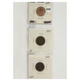 1887(G)/1889(VG)/1890(VG+) Indian Head Cents