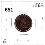 1862 Indian Head Cent G