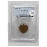 1924-d Lincoln Cent PCGS F12