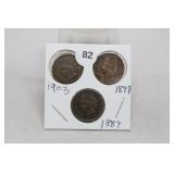 (3) Indian Head Cents 1897/1897/1903