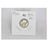 1916 AU Mercury Dime